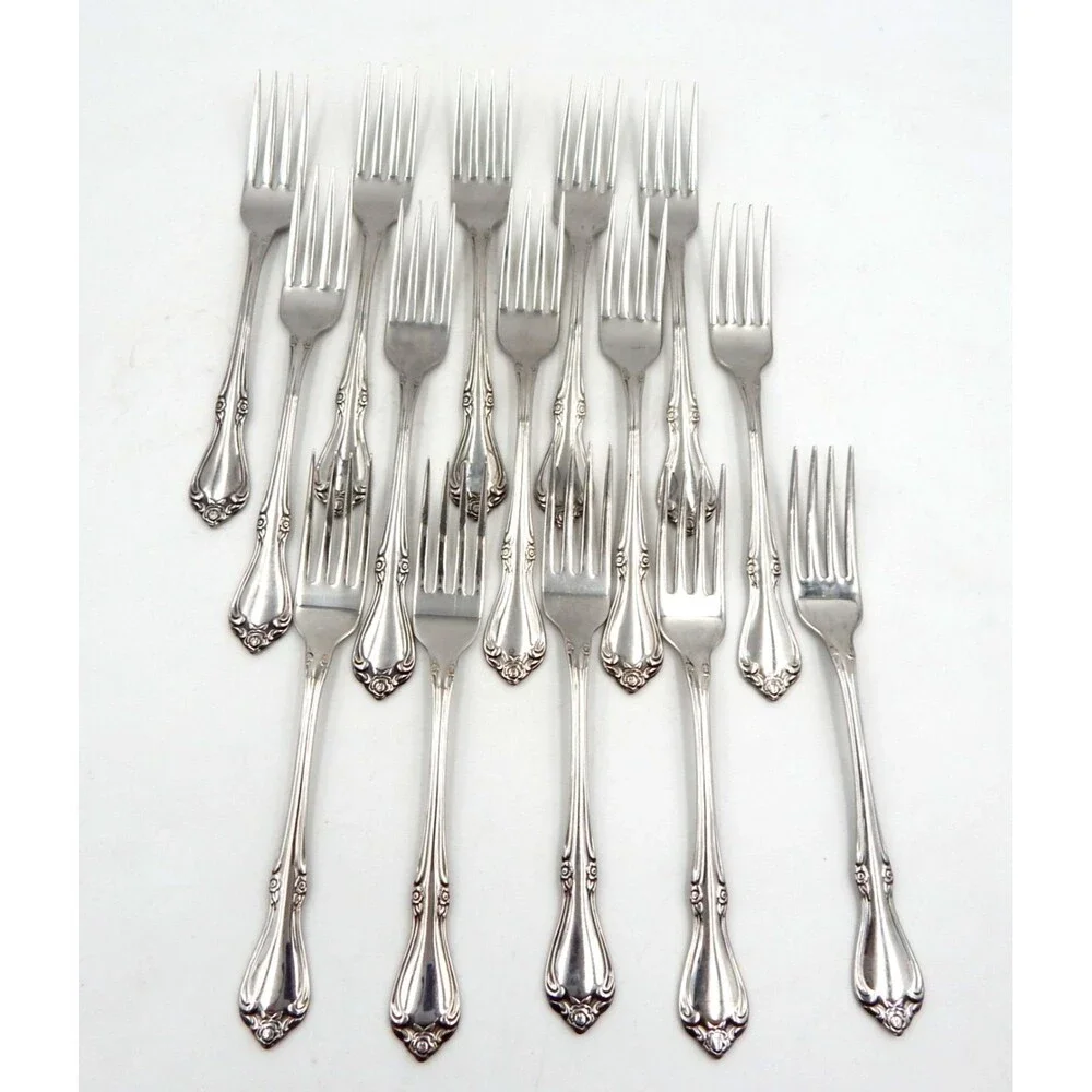 Oneida SSS Celebrity Dinner Place Entree Fork Stainless Flatware S/5 Replacement